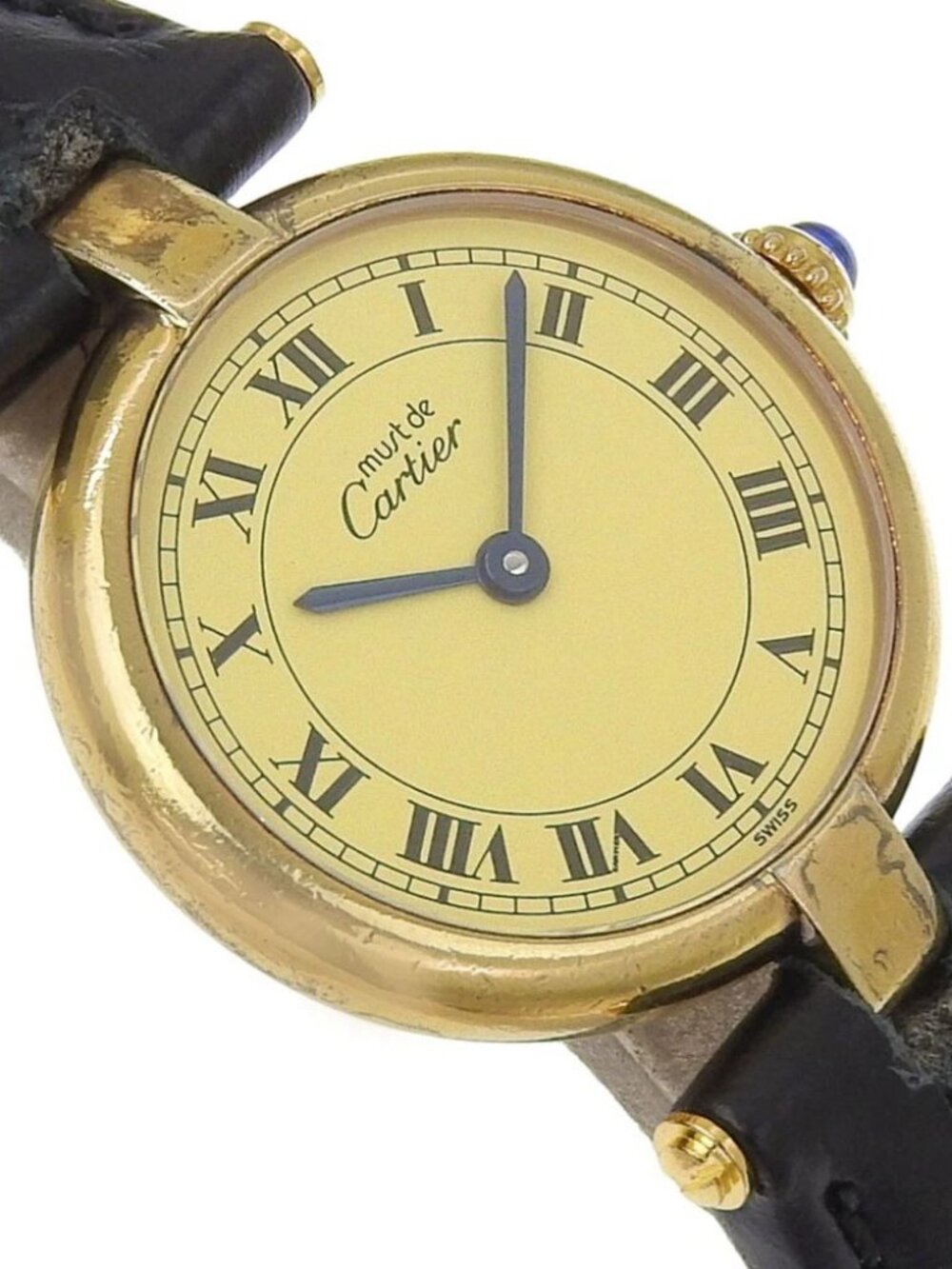 CARTIER Must Vendome Watches 590004 Vermeille cal.90 gold goldDial Silver9... - Picture 2 of 13
